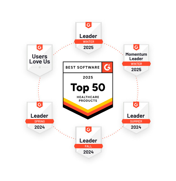g2 badges floating around top 50 badge