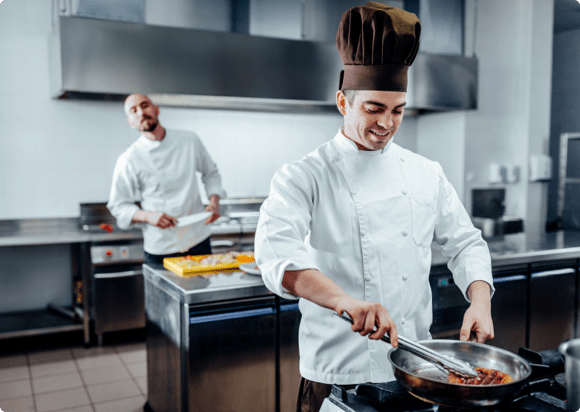 Chef in kitchen - Hospitality &amp; Food Safety by Pineapple Academy and HealthStream