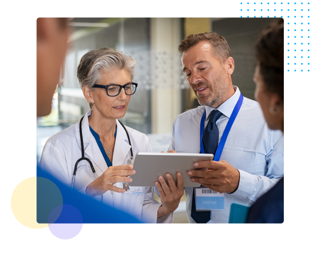 Physician Looking at a Tablet