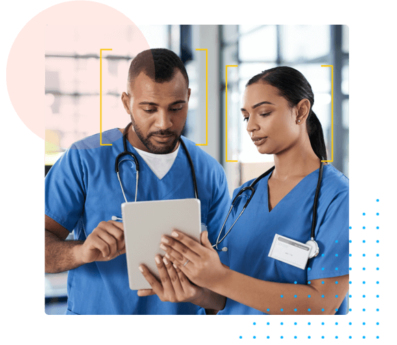Medical professionals talking