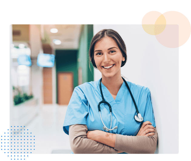 Smiling nurse in a hospital - HealthStream